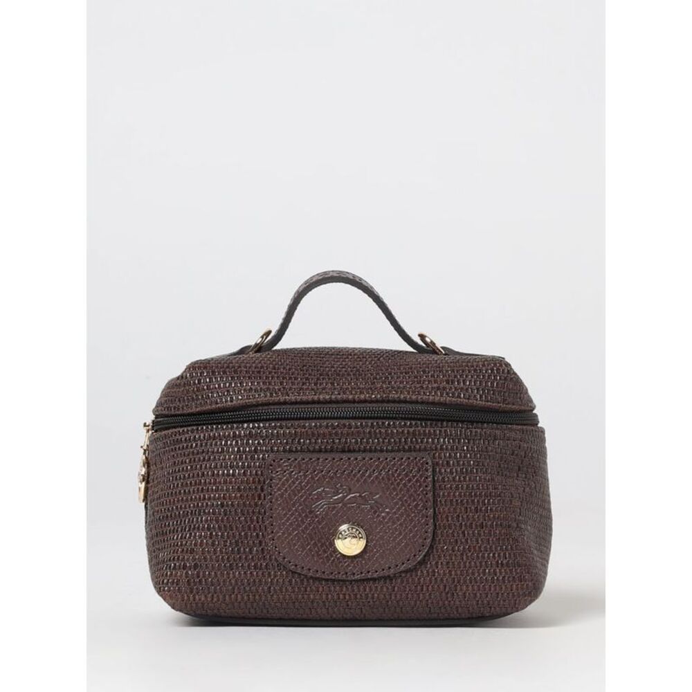 Longchamp Women Longchamp Le Pliage Mini Raffia Handbag With Leather Handle